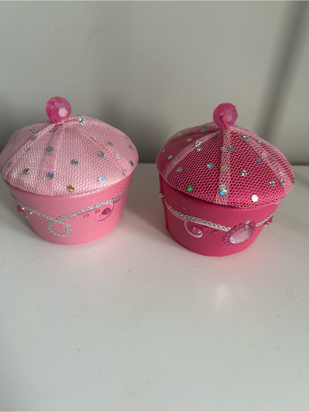 Pink poppy Jewelry Boxes set of 2